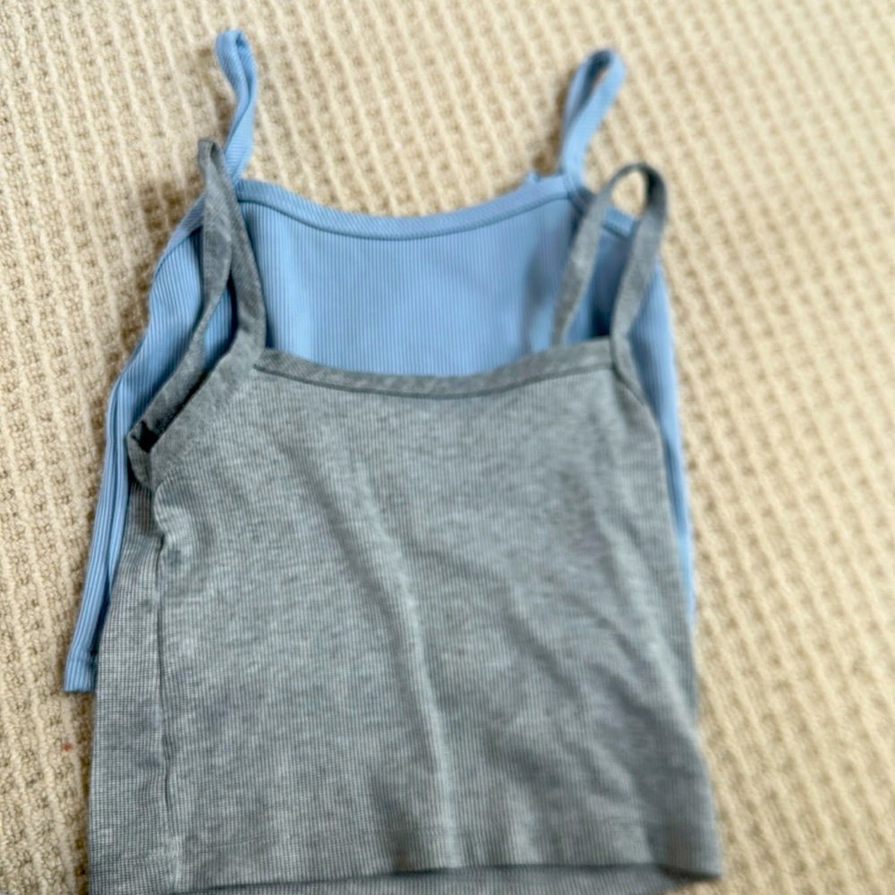Light blue and light gray Sheen tank top